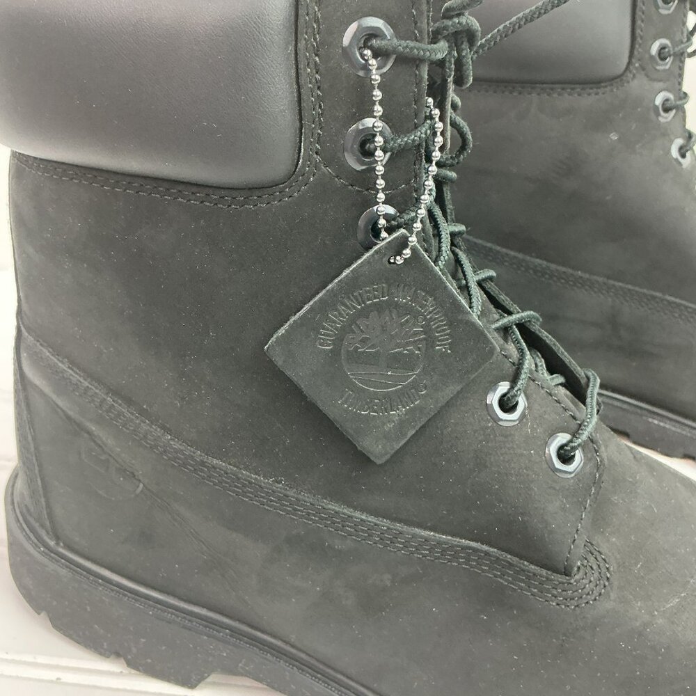 Timberland Premium 6” Waterproof Nubuck Leather Boots Mens 12 Black Primaloft 40 - Picture 10 of 15